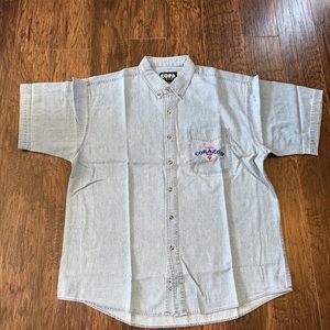 NWT Jose Cuervo Graphic Chambray Button Down by Burnside - L